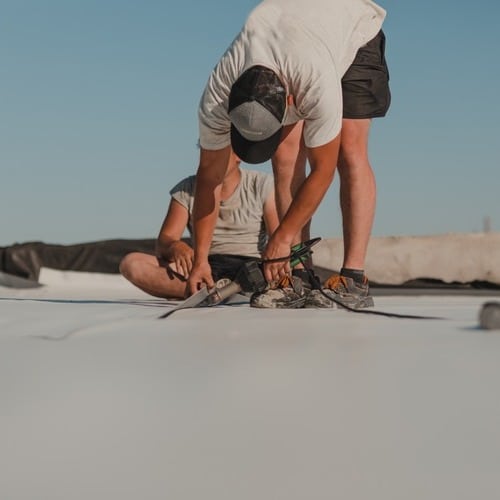 TPO roof installation